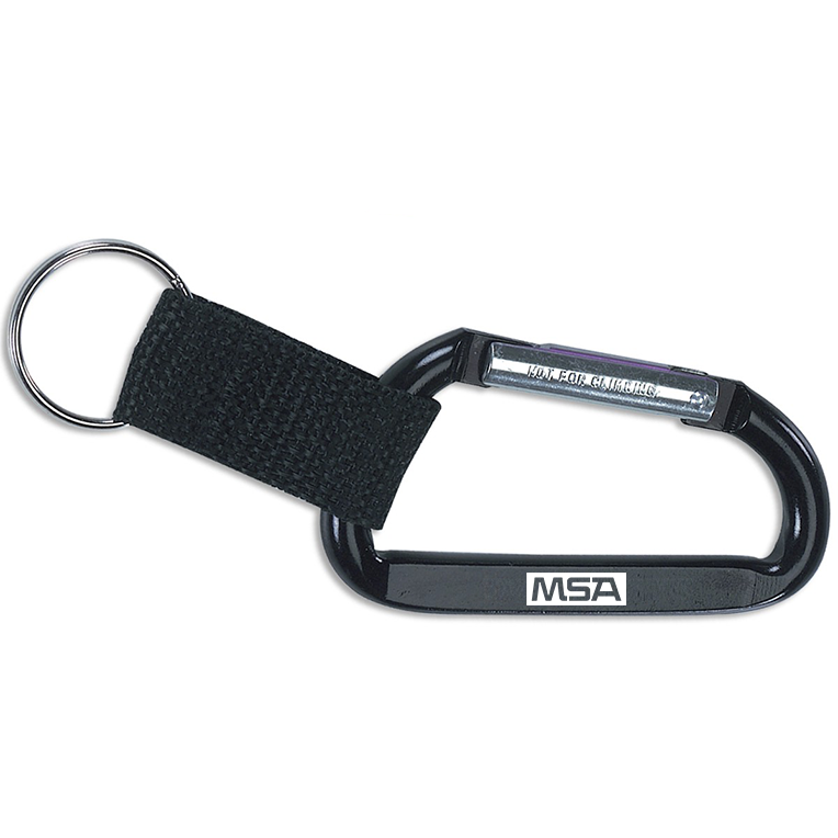 Bullet Line Carabiner with Woven Strap Key Ring - Sample